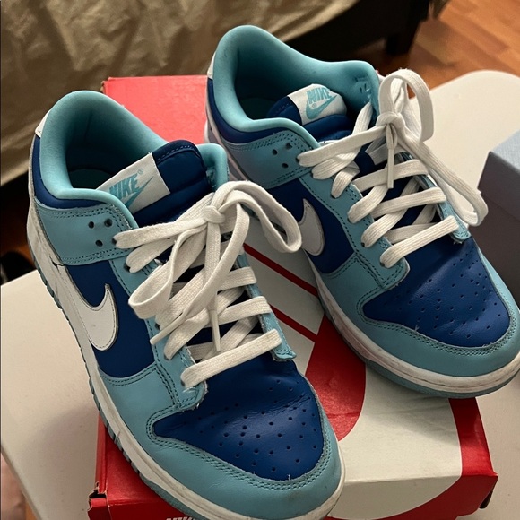 Dodgers Nike Dunk Low ARGON retro QS Sky Blue Sneakers 7.5 - Picture 2 of 7